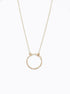 Floating Shapes Necklace - Gold Circle